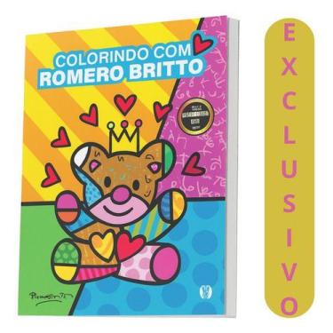 Imagem de Livro Infantil De Colorir Romero Britto  Estilo Pop Art Com Ursinho  D