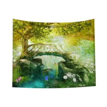 Imagem de Microtecido de parede Tapeçaria Scenery Bridge 150x130cm - yiweisai