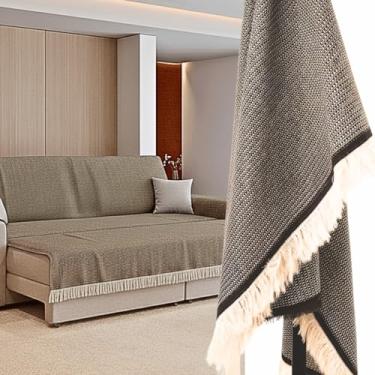 Imagem de Manta Sofá Super King Gigante 4,00 X 1,80m Decorativa E Capa Protetora Algodão Artesanal manta para sofá 3 lugares Cores (Marrom Café,3,00x1,80m)