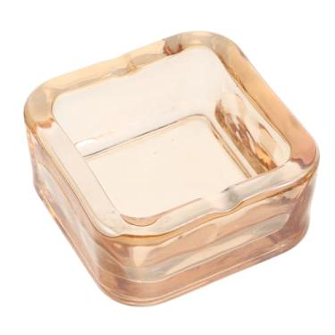 Imagem de TINEASUR Cinzeiro de vidro nórdico moderno para casa e escritório bandeja de cinzas de cristal portátil com design europeu robusto elegante uso interno e externo para carro, pátio e decoração