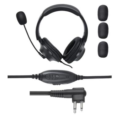 Imagem de stdgove Fone de ouvido Walkie Talkie sobre a orelha, redutor de ruído, fone de ouvido com microfone Ptt Boom para Motorola Rádio de 2 pinos CLS 1110 1410 cp200 cp185 cp100d dlr 1060 (protetores de