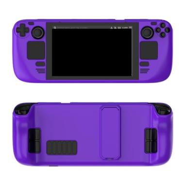 Imagem de For Steam Deck Case, Protective Case, Colorful All-Round Protection PC Cover with Stand, Shock-Absorption Non-Slip and Anti-Scratch Shell for Steam deck Oled (dark purple)