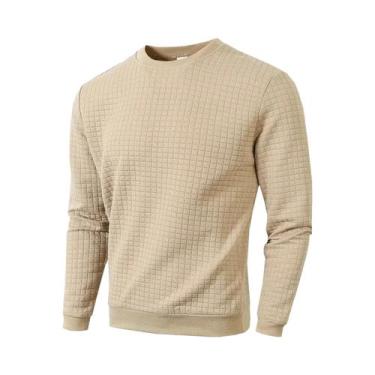 Imagem de Suéter Masculino De Outono, Ajuste Slim, Gola Redonda, Pulôver De Cor 