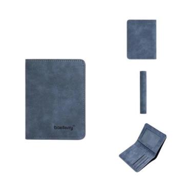 Imagem de Carteira Masculina De Couro PU Com Bolso Frontal, Clip De Dinheiro Min