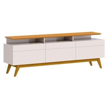 Imagem de Rack Bancada Classic 3 Gavetas Com Nicho 1.8 Off White Nature - Imcal 