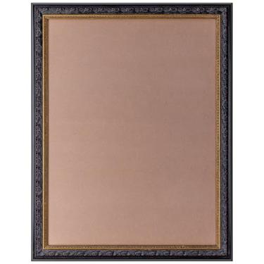 Imagem de ArtXO Porta-retrato de 45,7 x 61 cm para suporte de parede ou mesa - Moldura ornamentada de estilo vintage para decoração de casa com acrílico, exibe pôsteres de 61 x 45 cm, tela, arte (preto e