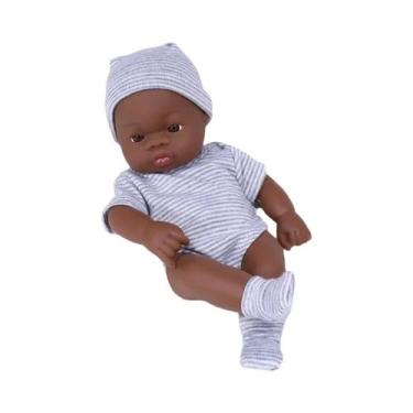 Imagem de Boneca Bebê Reborn Africana Negra 20cm, Brinquedo De Alta Qualidade Co
