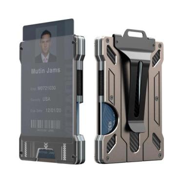 Imagem de Carteira Slim Masculina Com RFID, Capacidade Para 15 Cartões, Clipe De