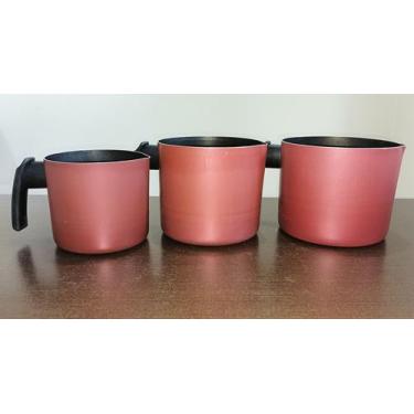 Imagem de Jogo de Canecas Flon (Cereja) 3 peças - Alumínios Cambé