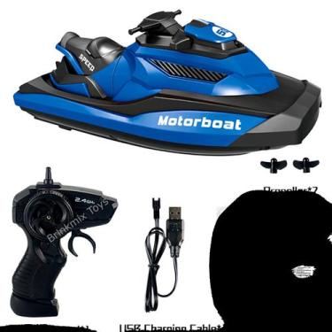 Imagem de Barco Lancha Moto Jet Sky Controle Remoto Bat Recarregável Super Rápid