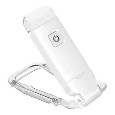 Imagem de Luz de leitura livro LED recarregável via USB clip para marca-página livros na cama proteção ocular brilho ajustável lev