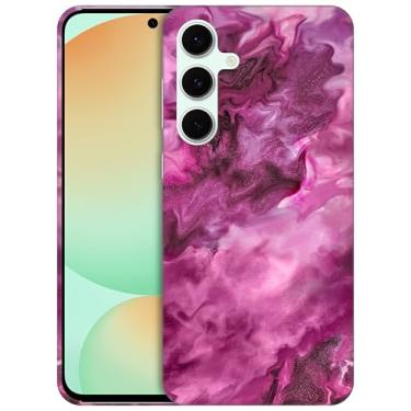 Imagem de GlamCase - Capa com suporte impresso abstrato rosa mármore para S24FE5G