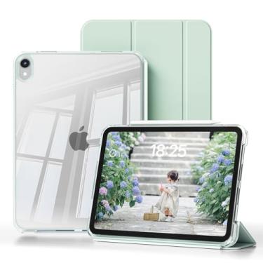 Imagem de GKABXY Capa para iPad Air 11 polegadas M3/M2 (2025/2024), iPad Air 5ª/4ª geração (2022/2020) 10,9 polegadas com capa transparente removível 2 em 1, moldura protetora de TPU macio, despertar/hibernar