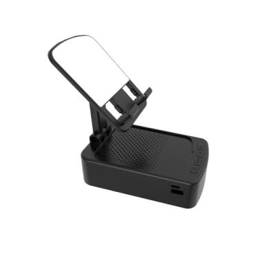 Imagem de Suporte para tablet PC, saída USB, suporta carregamento de telefone, alto-falante BT sem fio, suporte de telefone com alto-falante BT sem fio, dobrável, preguiçoso, suporte de telefone dobrável