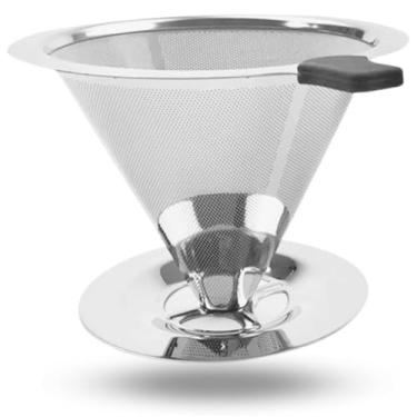 Imagem de Filtro De Café Em AçO InoxidáVel 103 - Filtro De Café Grande Sem Papel, 7,5 Cm X 11,5 Cm. Adequado Para Uso No EscritóRio E Ao Ar Livre.