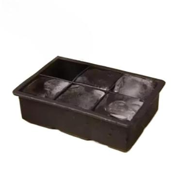 Imagem de Forma De Gelo Silicone 4/6/8 Cubos Drink Whisky Flexível E Resistente(Forma com 6 cubos)