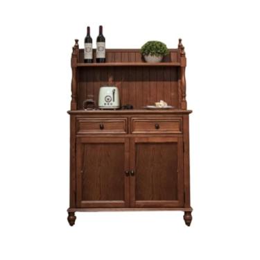 Imagem de Armário buffet Armário buffet com armário de armazenamento aparador de cozinha aparador de madeira maciça armário de sala de estar adequado para sala de jantar, sala de estar, etc. Aparador (D)