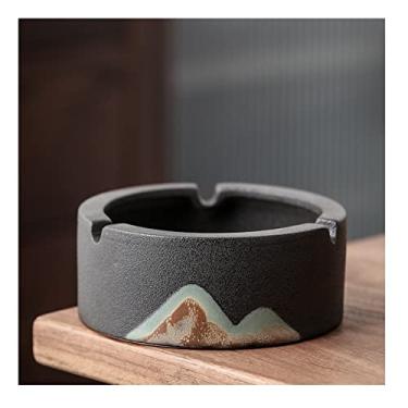 Imagem de Cinzeiro de cigarro à prova de vento cinzeiro ao ar livre decoração de escritório em casa cinzeiro para fumar bandeja de fumaça (B)