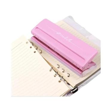 Imagem de Furador De Papel Ajustável De 6 Furos, Metálico Colorido Para Scrapboo