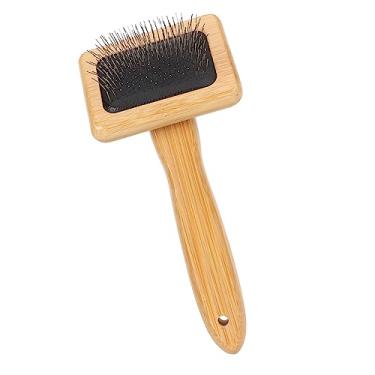 Imagem de Zerodis Macrame Slicker Comb Macrame Knotting Brush para Pêlos de Animais de Estimação Com Almofada de Air Bag Ideal para Tapeçaria e Artesanato Slicker Comb Bamboo Handle Limpeza Costura Bordado (bambu 2)