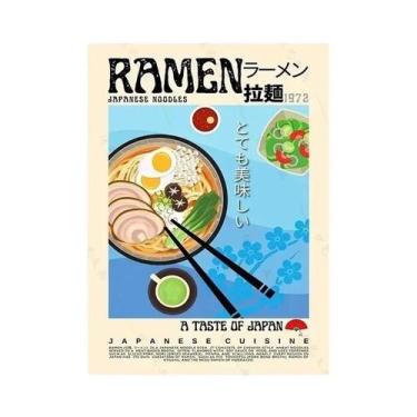 Imagem de Pôster De Arte De Cozinha Asiática Vintage, Impressão De Ramen, Sushi 