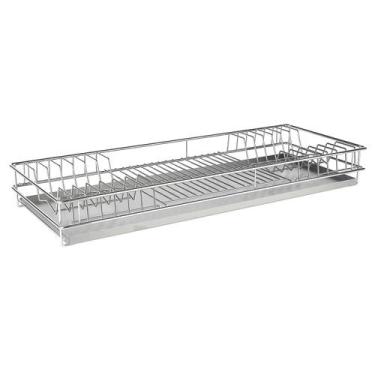 Imagem de Escorredor De Pratos Embutir 570x75x270mm Mód 600mm Cromado - GTB, Cin