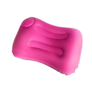 Imagem de Almofada Inflável Rosa Confortável Design Ergonômico Travesseiro Viage