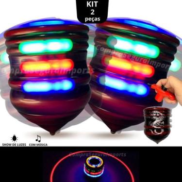 Imagem de Piao Musical Com Luz E Som Piao Dragao De Combate - - Europio, Kit com