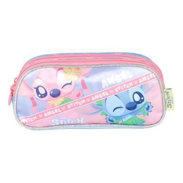 Imagem de Estojo Duplo Infantil Original Angel E Stitch - - Luxcel, Roxo