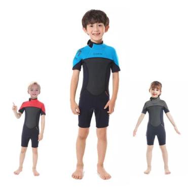 Imagem de Short Roupa Borracha Neoprene Infantil Unissex Água Gelada Natação Sur