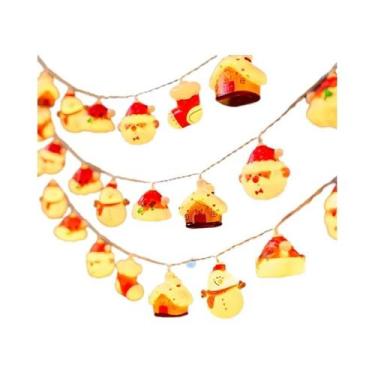 Imagem de Luzes De Natal Com 20 LEDs Operadas Por Bateria, Design De Papai Noel 