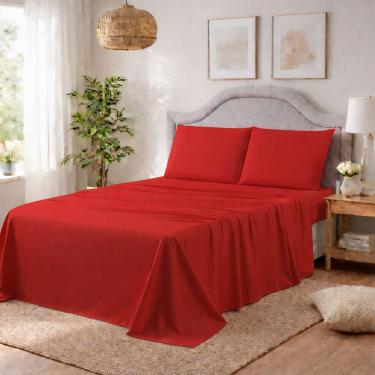 Imagem de Lençol Queen Micropercal 400 Fios 4 Peças – Jogo Completo com Fronhas