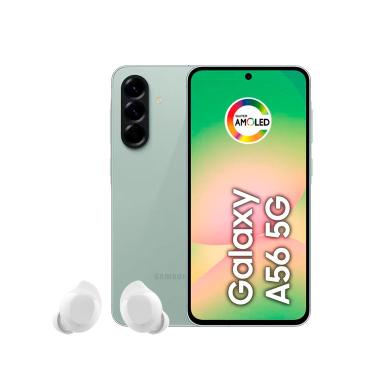 Imagem de Smartphone Samsung Galaxy A56 5G Tela 6.7" 256GB Câmera Tripla 50MP Verde + Galaxy Buds Core Branco