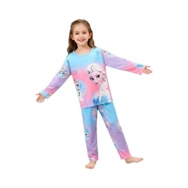 Imagem de Conjunto De Pijamas De Manga Longa Lilo E Stitch Para Meninas, Roupas 