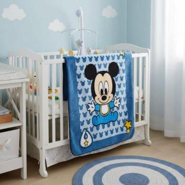 Imagem de Cobertor Bebê Infantil Enxoval Jolitex Antialérgico Minnie e Mickey 90