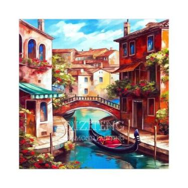 Imagem de Kit De Pintura Diamante 5D Paisagem Urbana, Bordado Completo, Cenário 