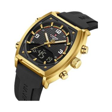 Imagem de Relógio De Pulso Masculino De Luxo NAVIFORCE Esportivo De Quartzo À Pr