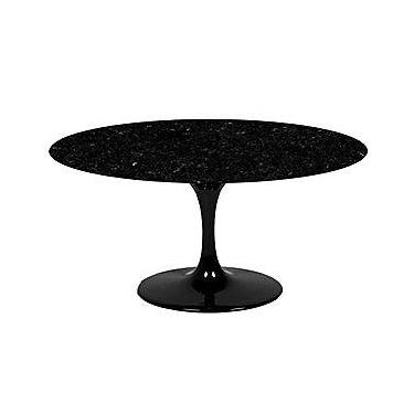 Imagem de Mesa saarinen redonda 1,30 base preto tampo preto - O REI DAS POLTRONA