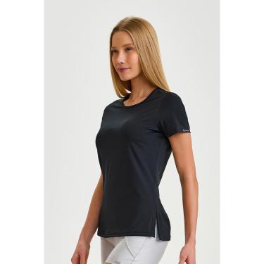 Imagem de Blusa Caju Brasil Blocksun Dry com Abertura Lateral - Respirável -Preta-Feminino