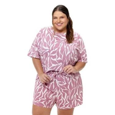 Imagem de Pijama Cropped Manga Curta e Short Plus Size Zee Rucci-Feminino