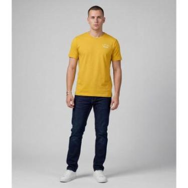 Imagem de Camiseta Masculina em Cotton Leve Brasil Select Amarelo-Masculino
