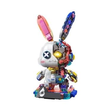Imagem de Blocos De Montar Robô Coelho Iluminado Por LED 1377 Peças DIY Modelo A