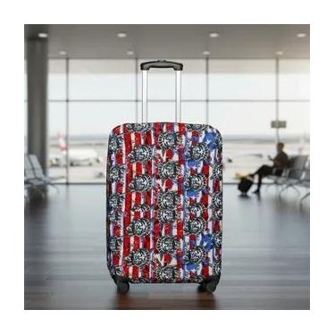 Imagem de Capa Mala Bagagem Viagem Ziper Grande 32kg Elastano Sortido - Preto - 