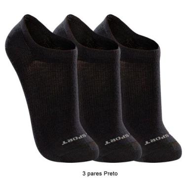 Imagem de Meia Lupo Sapatilha - Kit 3 pares Ref. 3170.089, Preto, 45 ao 48