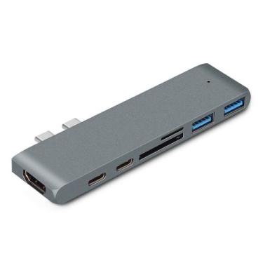 Imagem de Hub Adaptador Usb-c Macbook Pro Hdmi Cartao Sd Thunderbolt 3 - Blueend