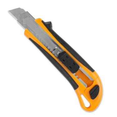 Imagem de Estilete P-800 Seller Emborrachado com Trava Segura e Lâmina 18mm - Un