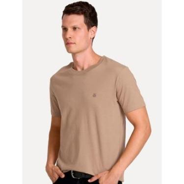 Imagem de Camiseta John John Masculina Slim Fit One Cáqui Médio-Masculino