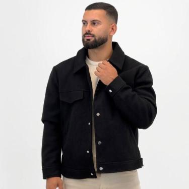 Imagem de Jaqueta Broken Rules em Tecido com Botão Masculina, M, Preto