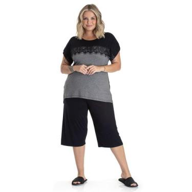 Imagem de Pijama Feminino Capri com Renda 09.01.041 - Toque Sleepwear, GG