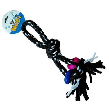 Imagem de Brinquedo Mordedor para Cachorros Pet Corda Alça e Ponta Dupla Anti Es